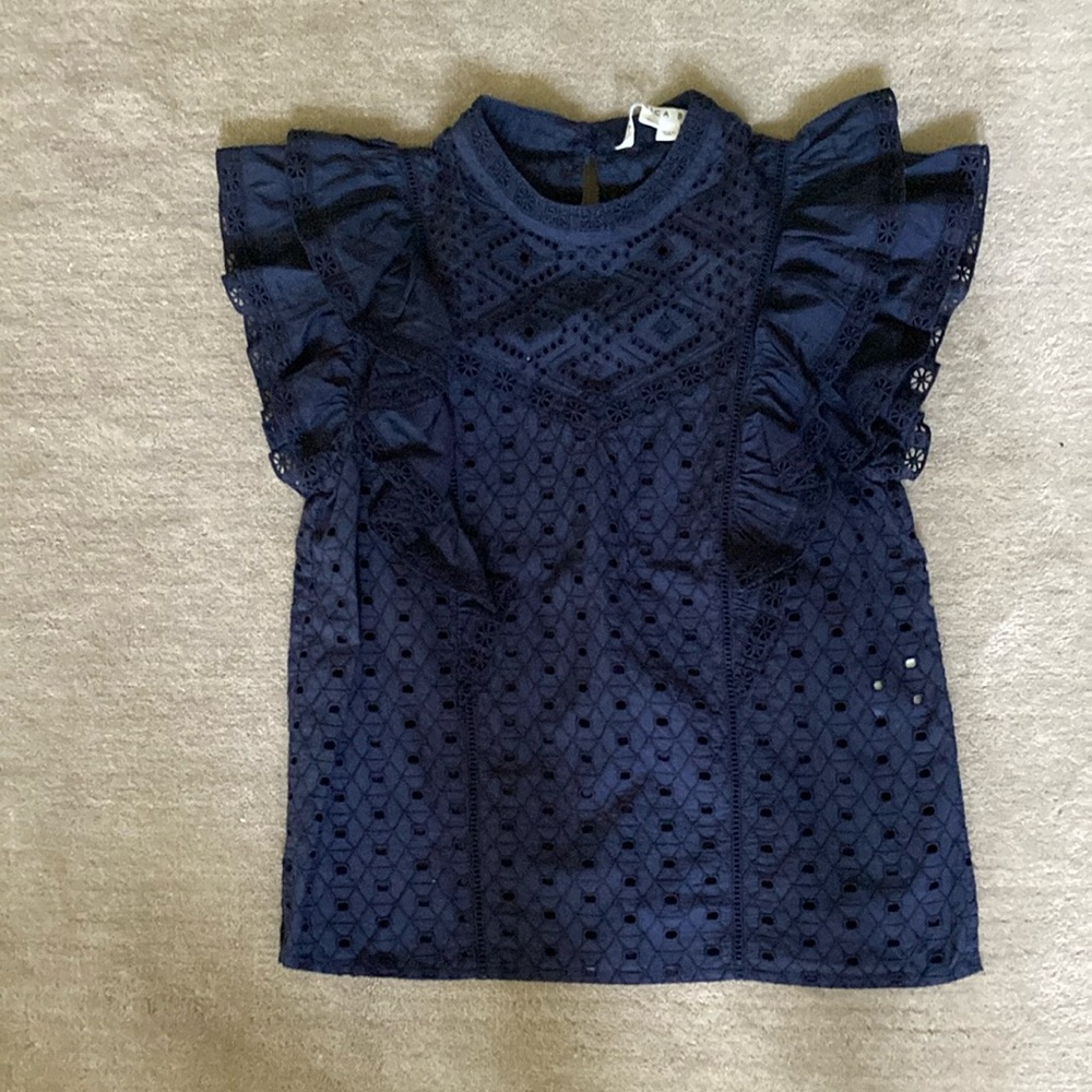 Veronica Beard Eyelet Top 00